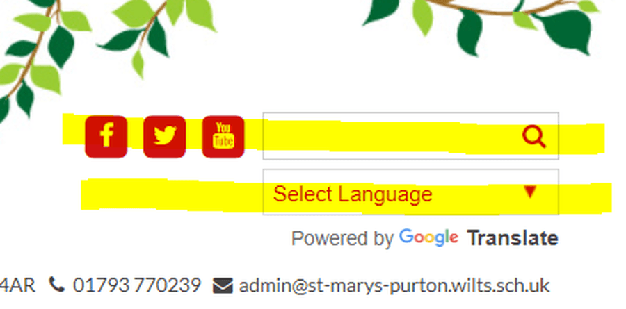 Our school website has Google Translate embedded in every page, look for this box in the the top right corner.