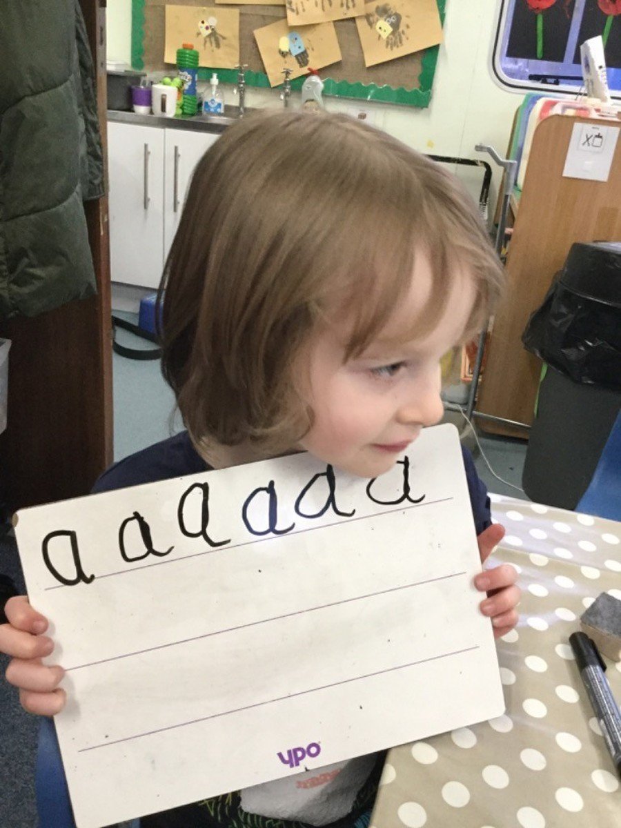 We practise correct letter formation to develop our handwriting