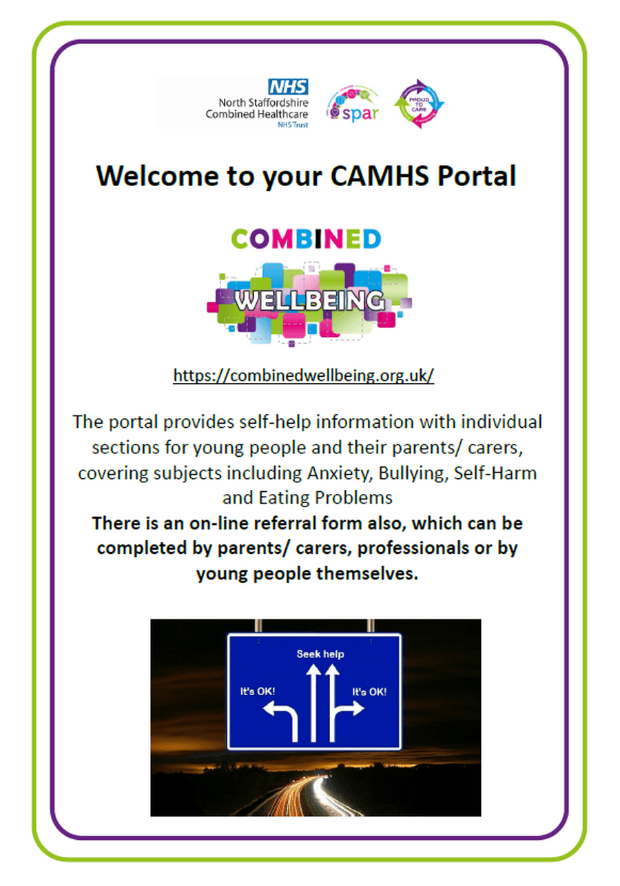 CAMHS Portal for support and advice