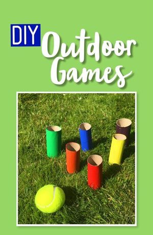 Make your own skittles to play with in the garden!