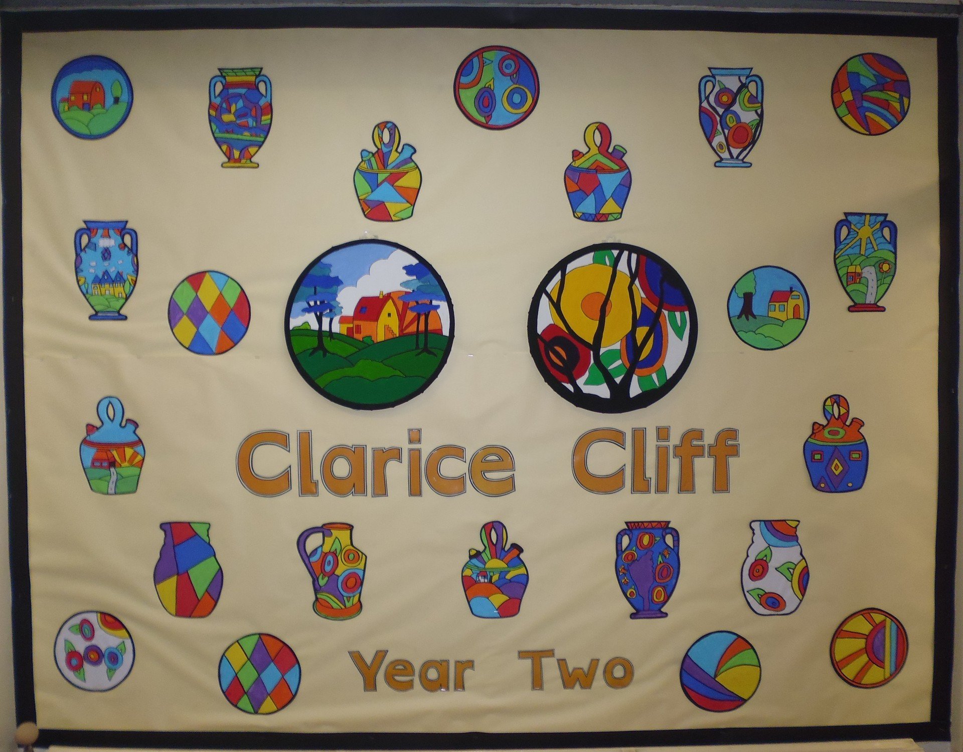 Year Two Artwork Clarice Cliff