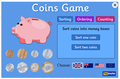 Recognising, counting and ordering coins