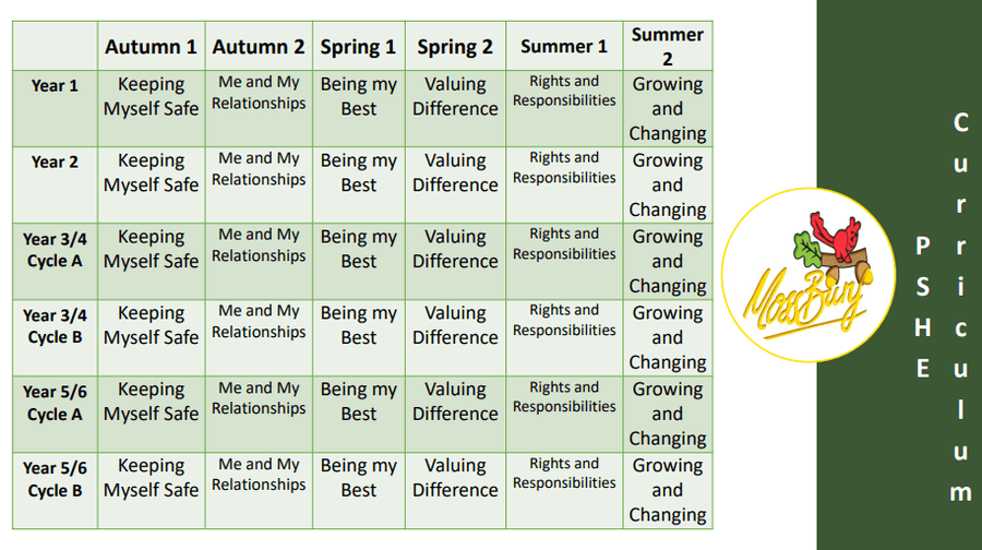 Click here to download the full content of our PSHE Curriculum.