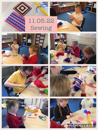 Red and green group  -  weds activities - sewing.JPG