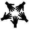Image of a circle of hands - R.E.
