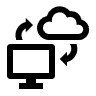 Image of a computer and cloud - Computing