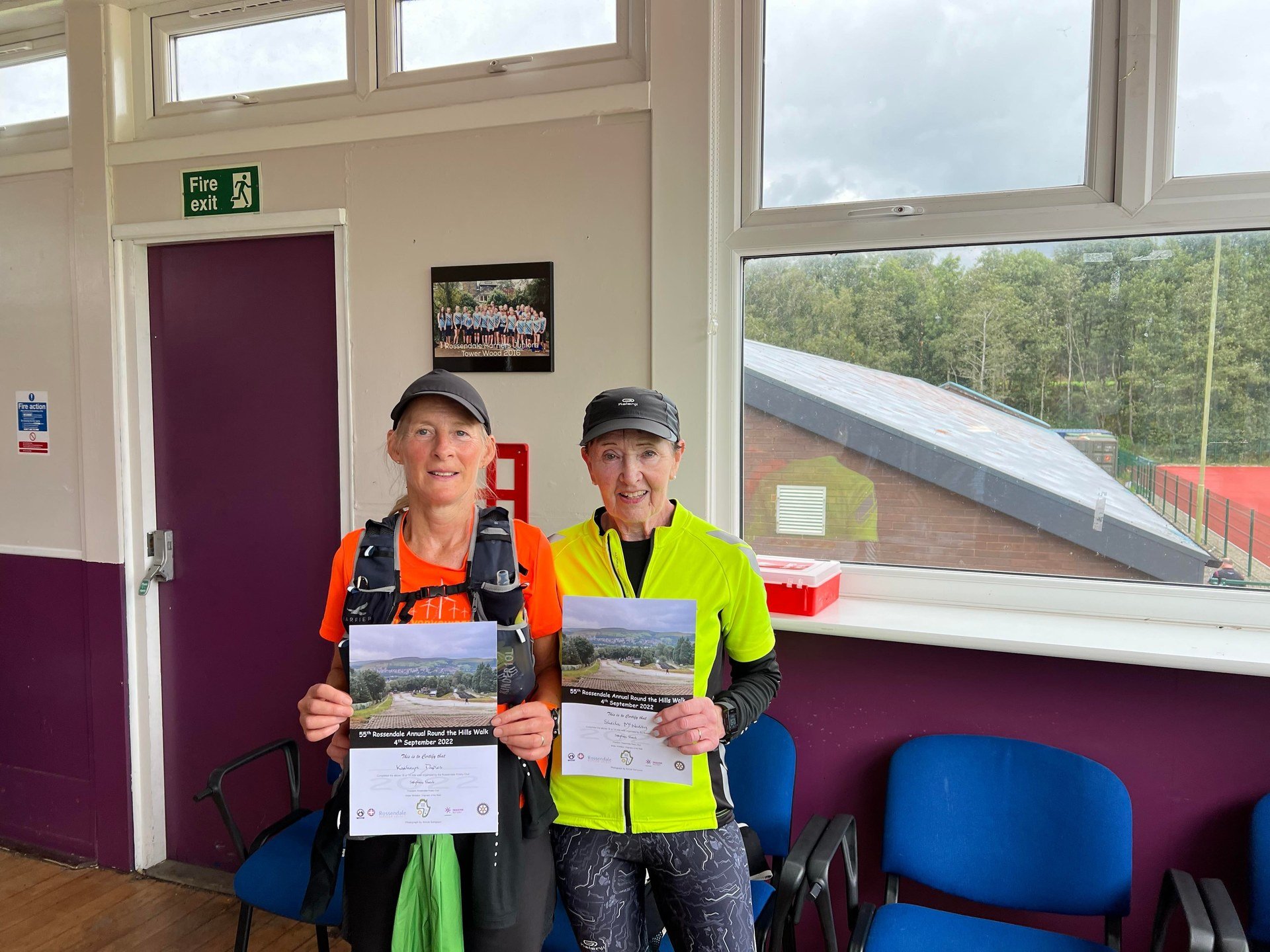 Round Rossendale runners Kathryn Davies and Sheila McNulty.