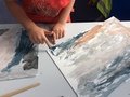 Y2 art using fingers and rags to apply paint 