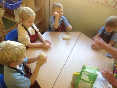 Using our hands. Mash it. Feels nice - Petar