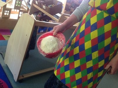 It rised. The radiator got it hot and the dough got big - Jack