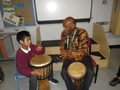Zohayer enjoying african drum.JPG