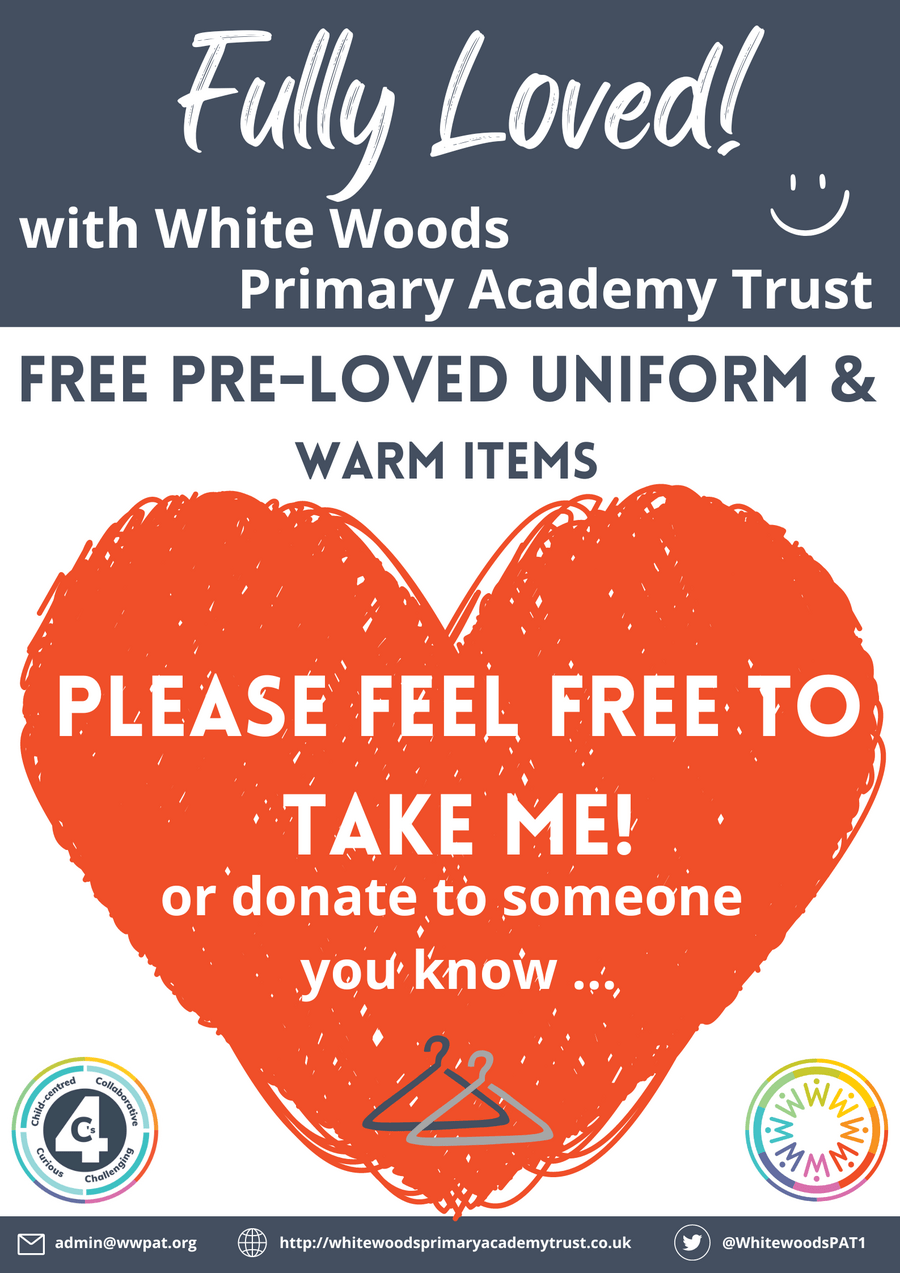 Our pre-loved uniform can be found in reception for everyone to help themselves to.