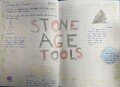 Stone Age tools double page spread - class 3 
