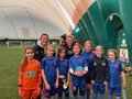 WIth footballers, Helen Ward and Alli Palisch