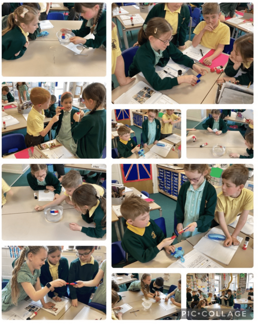 Tuesday 18th April 2023 - Today we learnt about how magnets attract and repel each other and tested this using bar magnets.