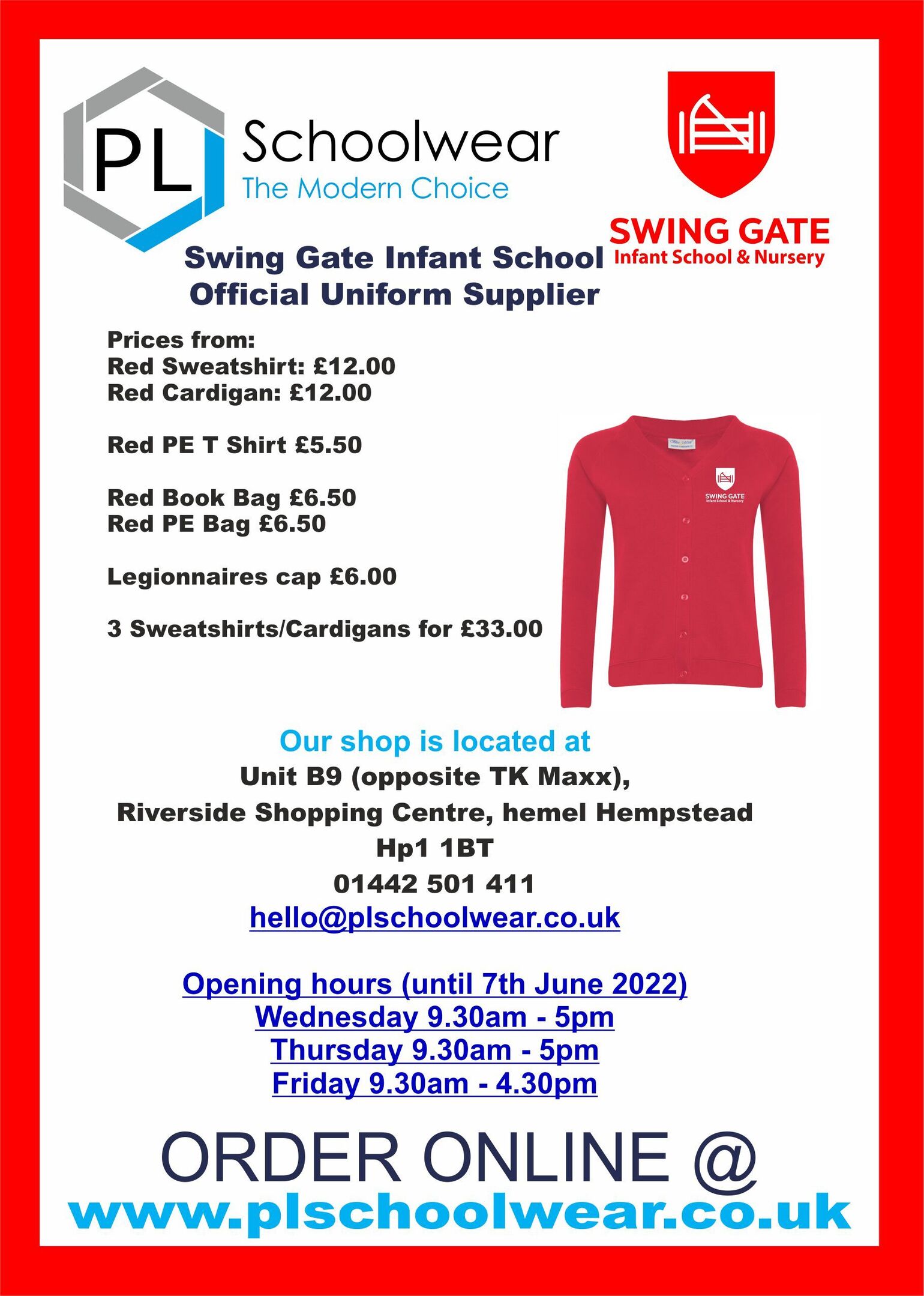 Swing Gate uniform provider - PL Schoolwear