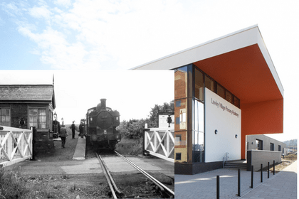 A train waiting to leave Lawley Bank station about where our school hall now stands! (picture credit: Roger Farnworth)