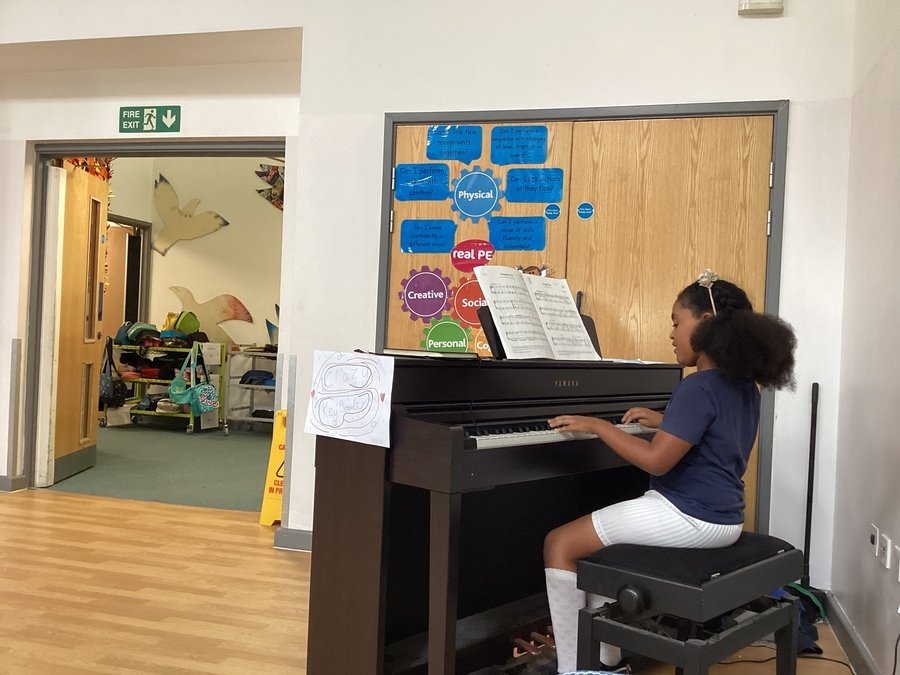 One of Sammy Taylor's students performing during a recital