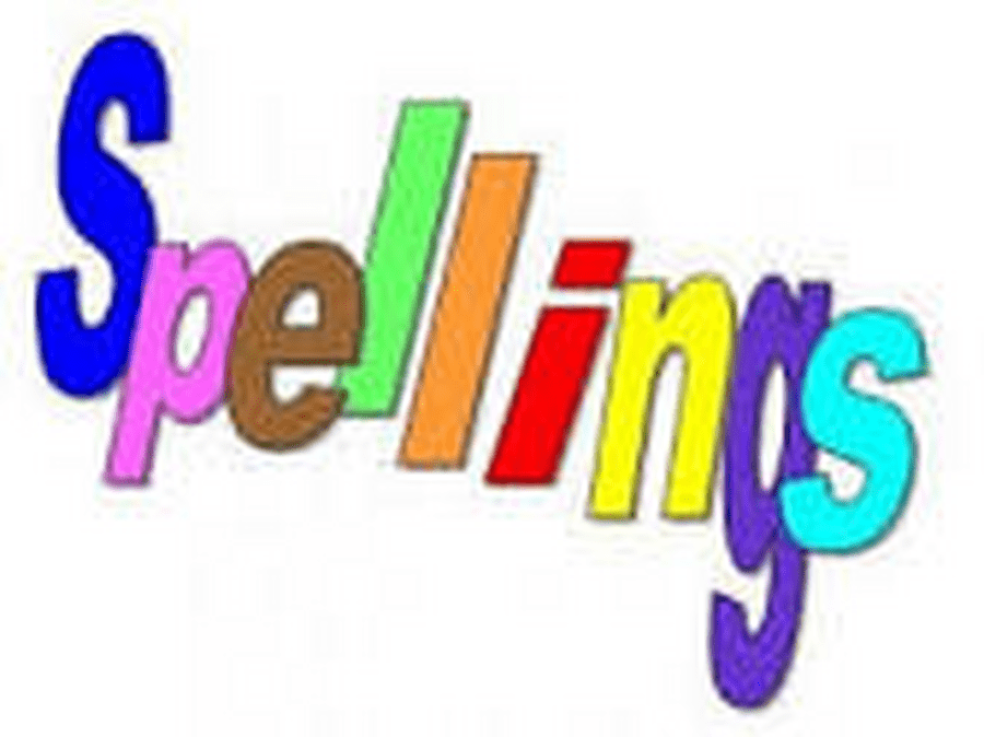 Click here for this year's spelling lists