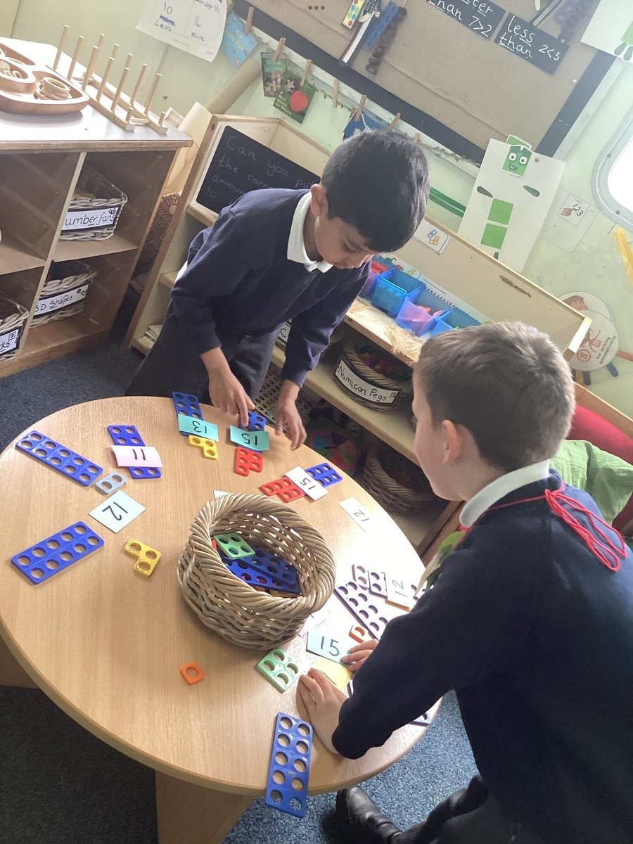 We use Numicon to help us to learn numbers in Maths