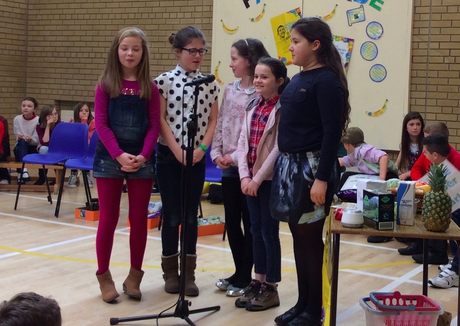 Our singing group sang lyrics written by Olivia: Anna-Lily, Toya, Olivia, Cara and Niamh.