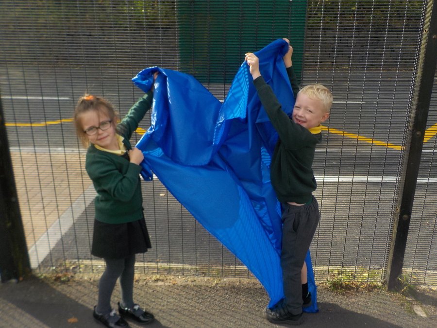 October 2023 - Brightening up the playground with colourful banners 
