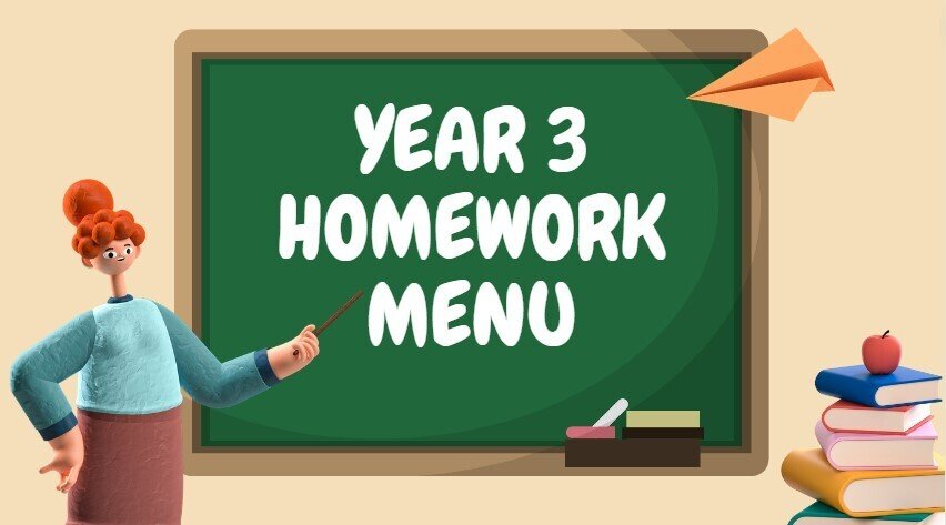 Year 3 Homework Menu