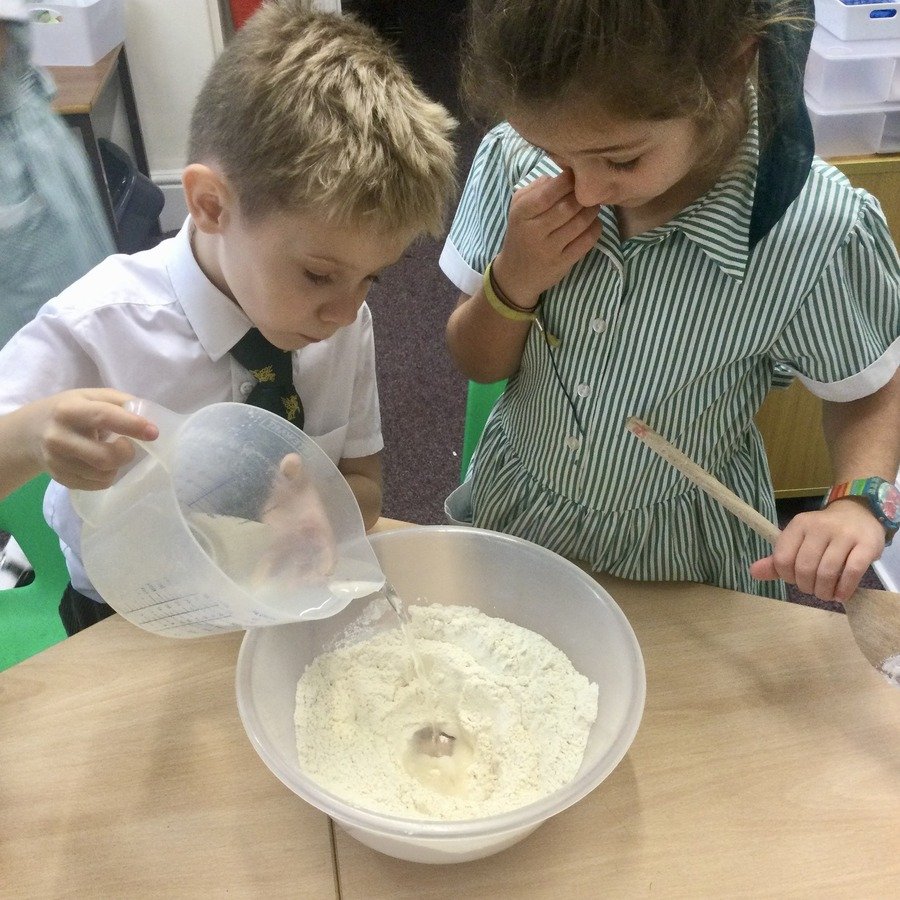 Activities such as baking help to reinforce mathematical concepts - weighing and measuring