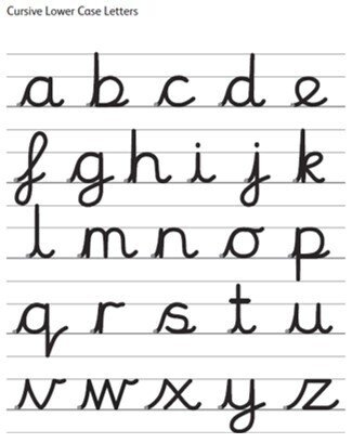 Cursive Lower Case Letters