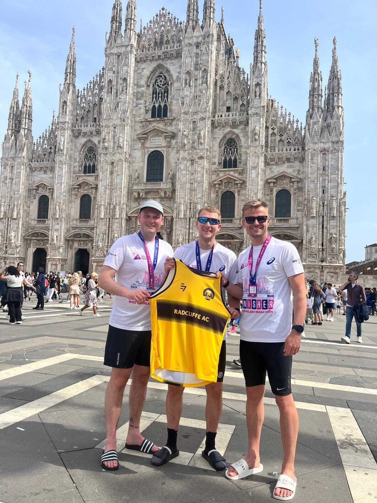 Runners at Milan Marathon