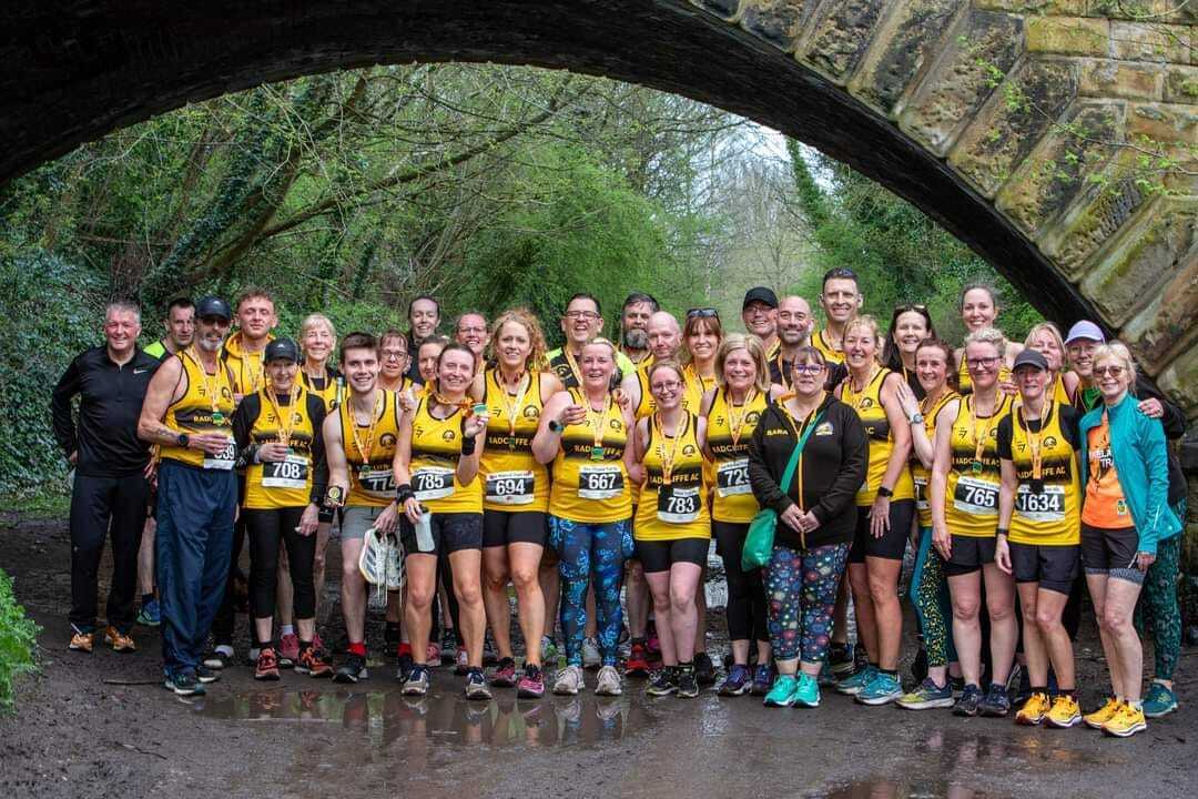 Group image of Radcliffe runners at Monsal