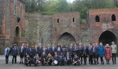 Standing on the shoulders of giants. Year 5s stand on the same spot over 120 years later. 