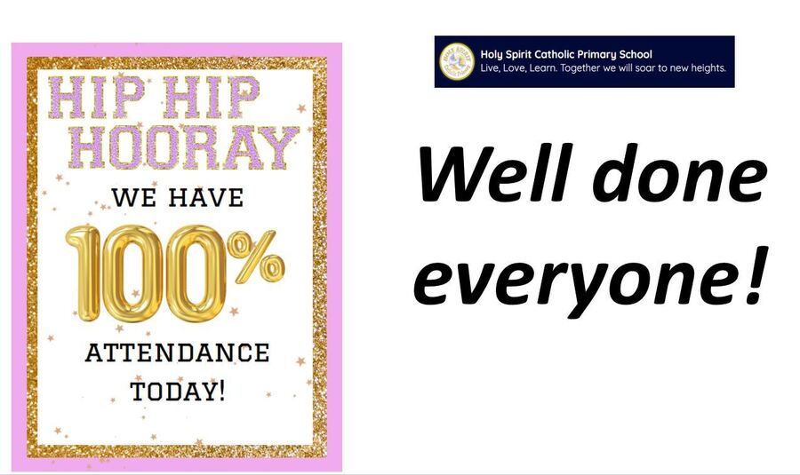 We celebrate with a photo when we have 100% attendance!