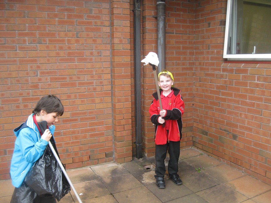 Got it, Zach!  Good man, Tiernan!  We know how to keep our school grounds tidy!  It's just a pity that others drop litter outside our school and then the wind blows it in!