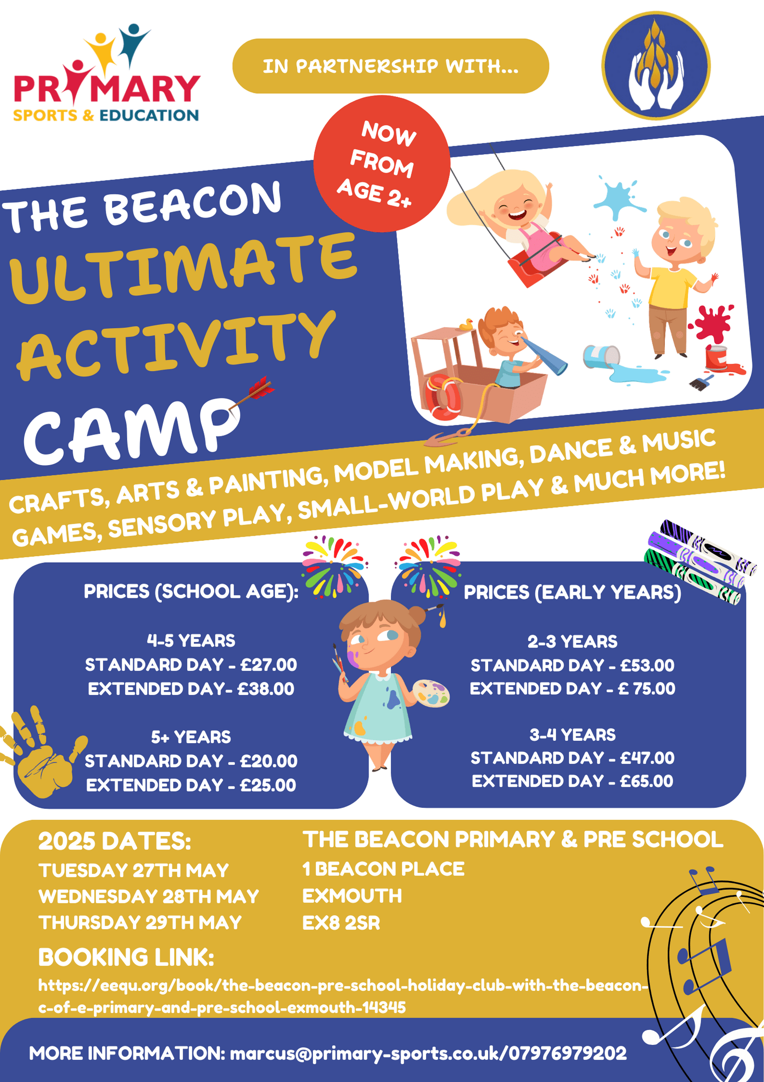 Holiday club in partnership with Primary Sports and Education ltd