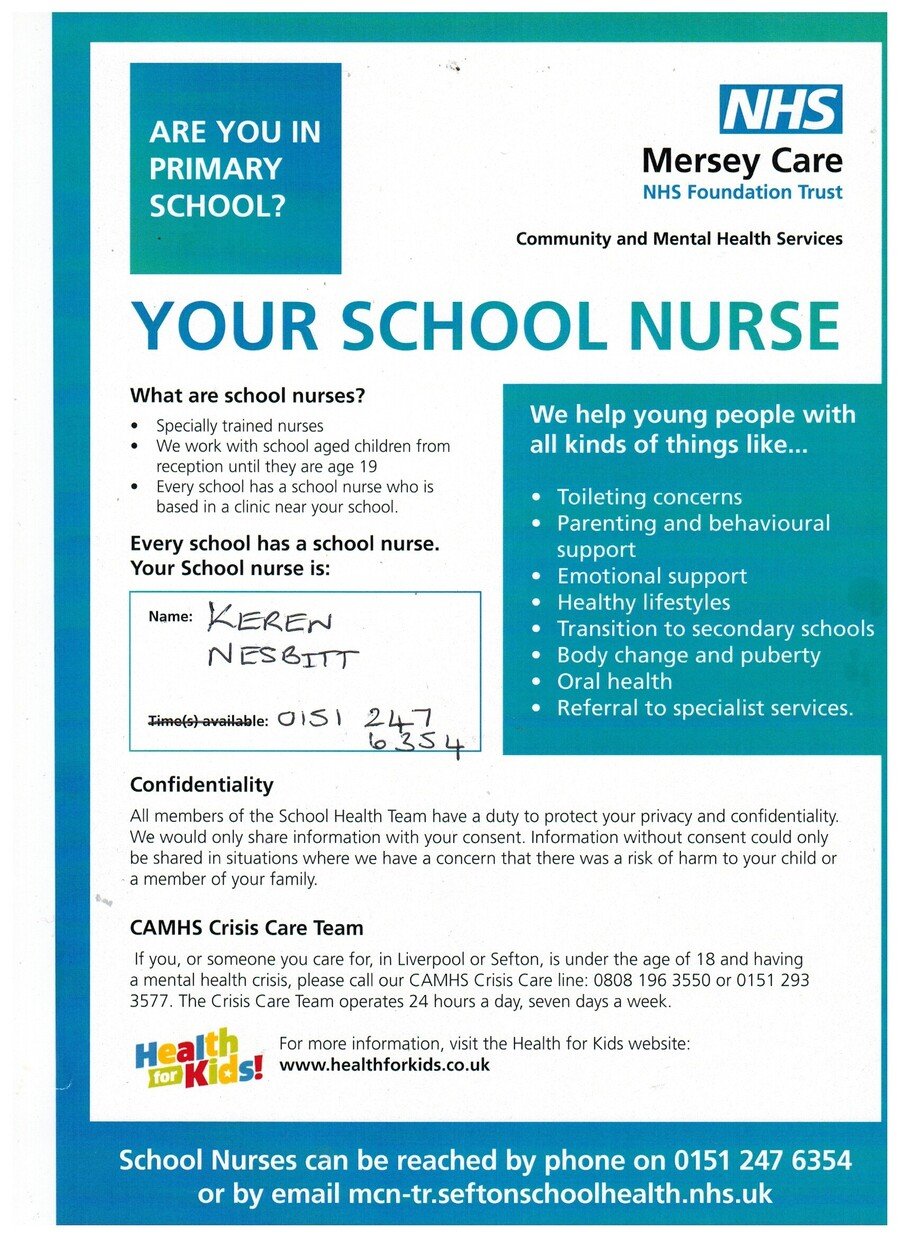 School Nurse details