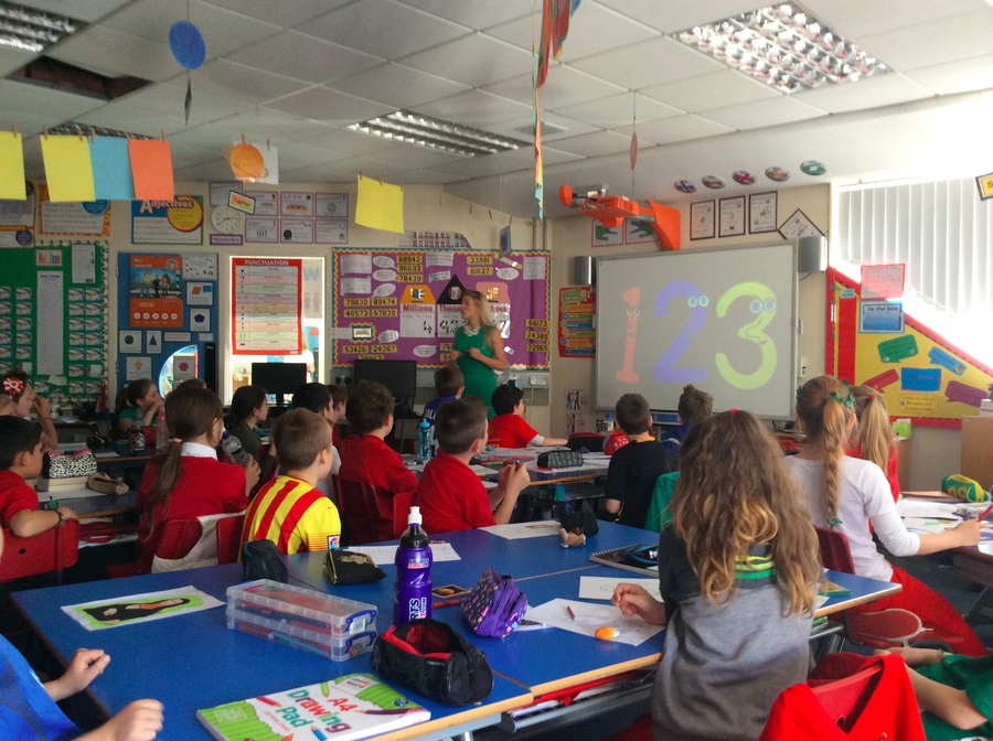 Pupils loved singing a song to count in Italian; uno due tre...