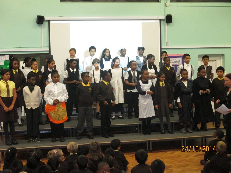 The choir sand a tribute to Nelson Mandela to celebrate Black History
