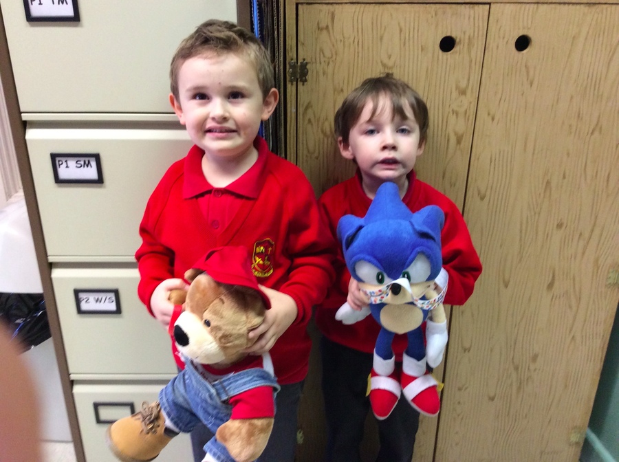 Fionn and Ethan's teddies are the same size
