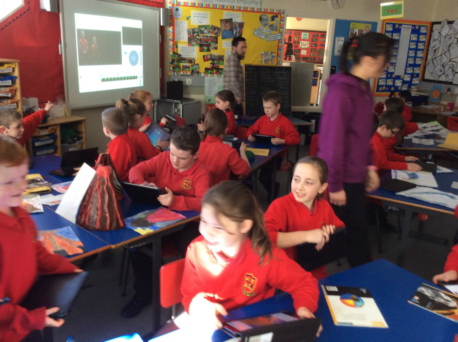 Busy having fun capturing images and inputting them into iMovie.