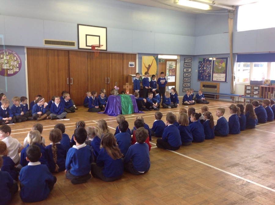 Class Three's whole school assembly about The Mass