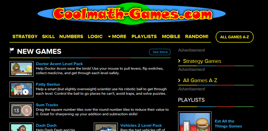 Cool Math Games A Through Z Games