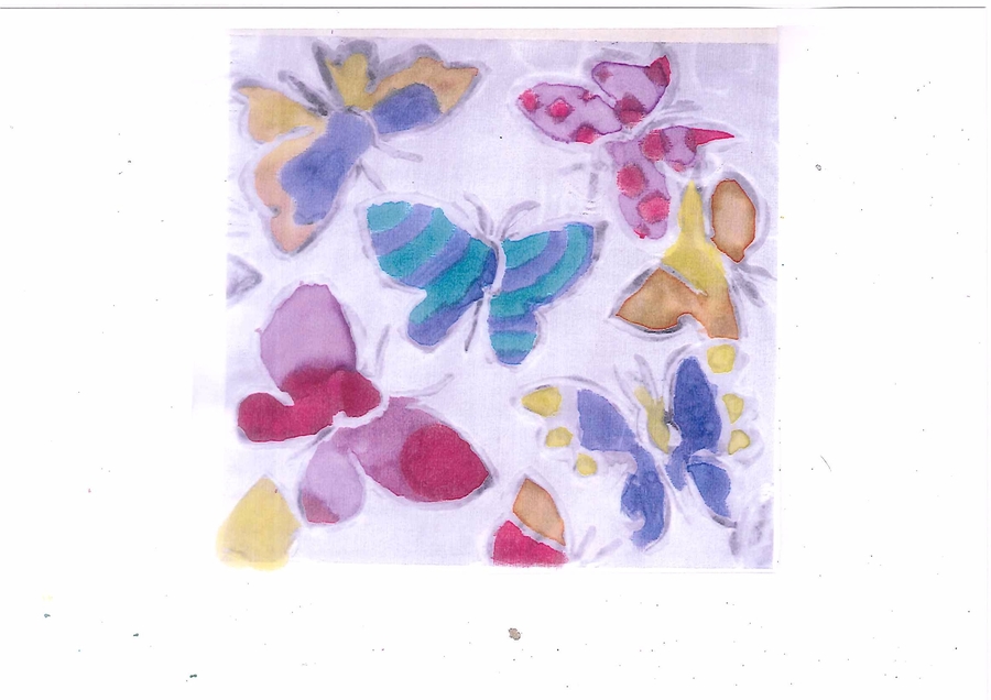 Claire's Butterfly Silk Painting.