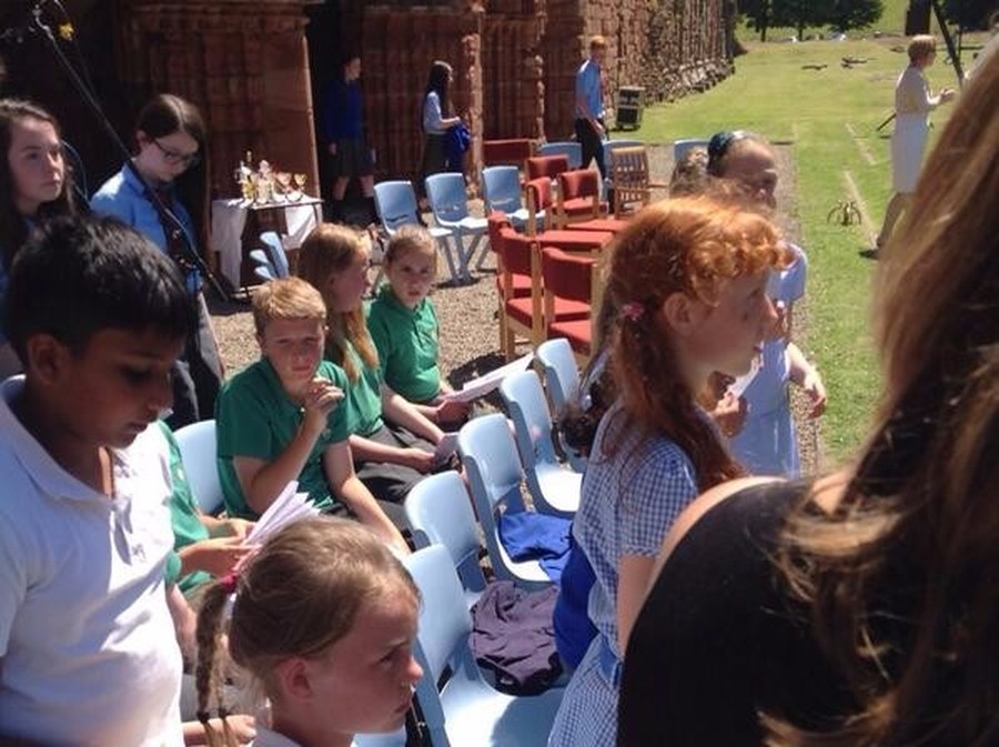 Mrs Roberts, a long serving teacher from St. Bernard's (she taught Mr McGoldrick and Mrs Jaggers) retired in July 2014.  We attended the mass celebrating her contribution to Catholic education along with children from other local Catholic schools.