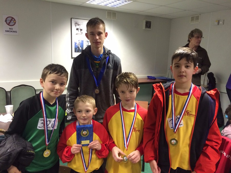 EAST CHESHIRE HARRIERS BOYS LONG DISTANCE RELAY WINNERS FEBRUARY 2016