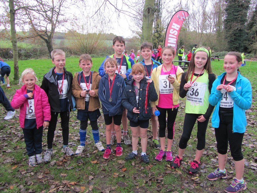 Running Club at the Hadleigh Hares 2k Fun Run, November 2015