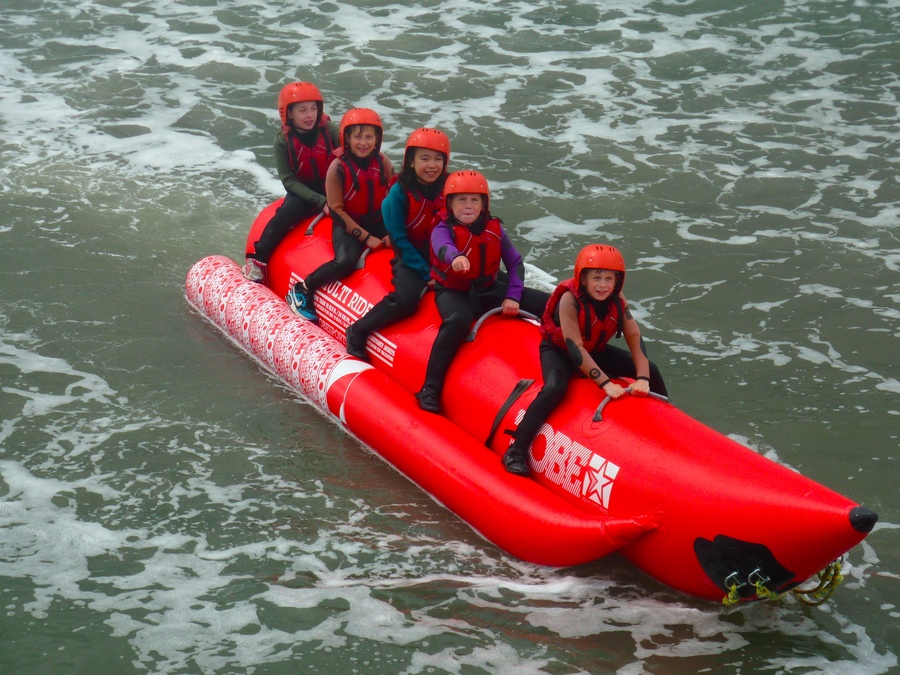 Hold on tight… Andrew, Ethan, Kristen, Lucas and Abbie.