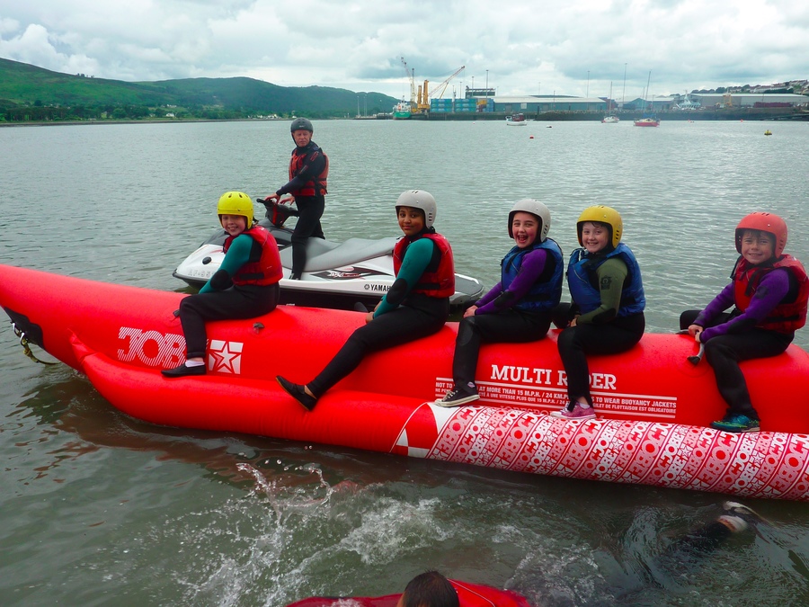 Big smiles from Nieve, Rhianna, Emma, Clanagh and Callum.