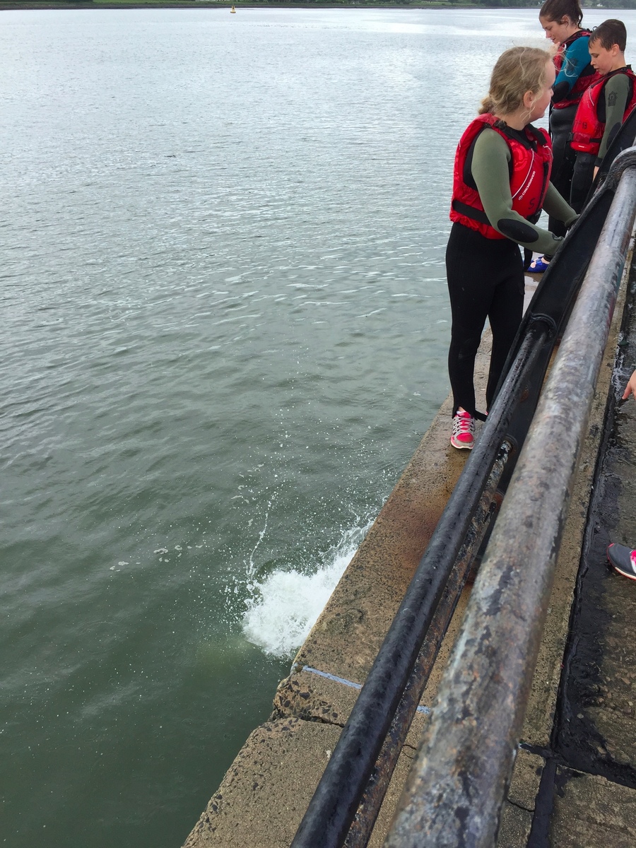 Ready for pier jumping.