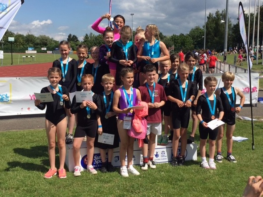 Year 3/4 Gymnasts in 2nd place in Suffolk Gym Finals - July 2016